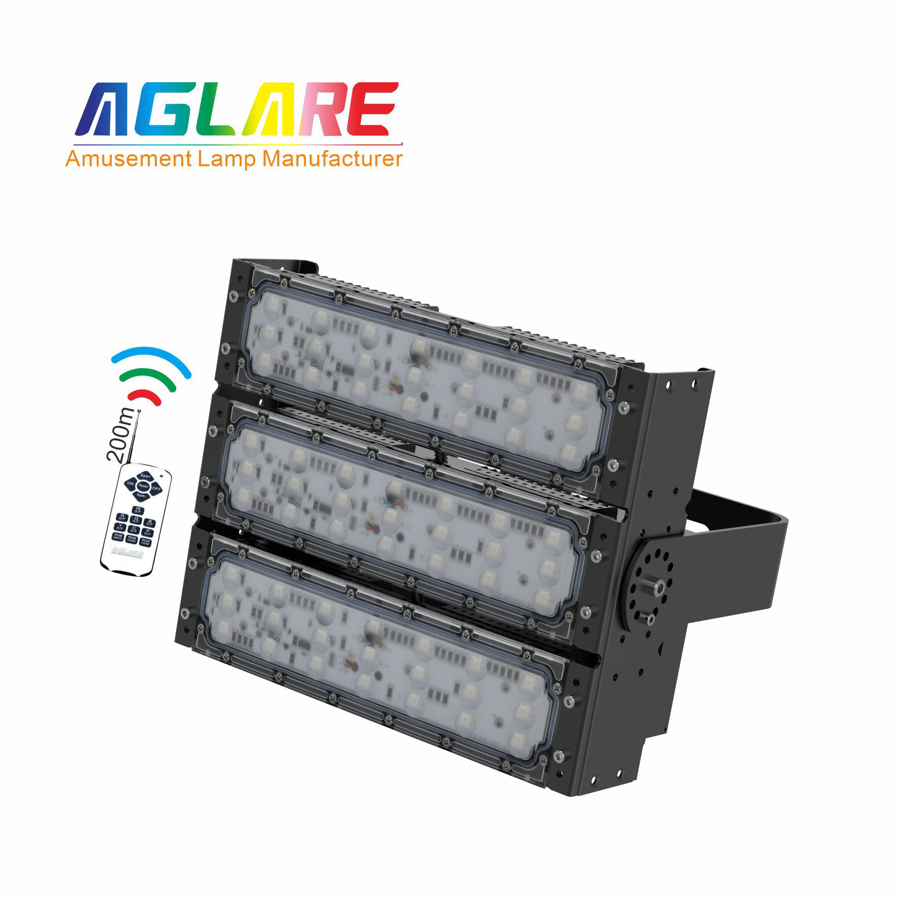 150W LED彩色泛光灯投光灯,变色户外射灯带？仄