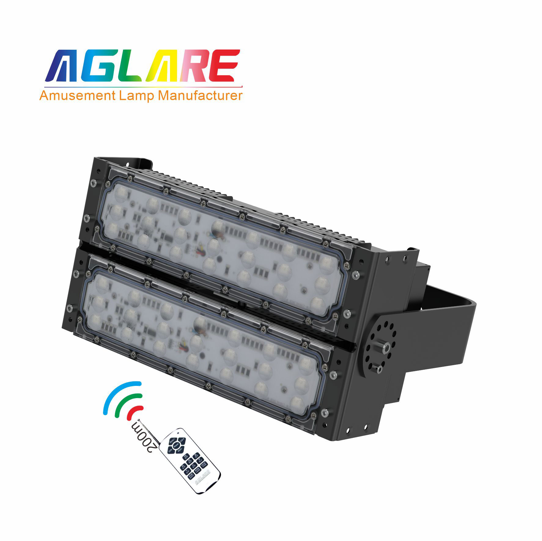 100W LED彩色泛光灯 RGB投光灯带？仄